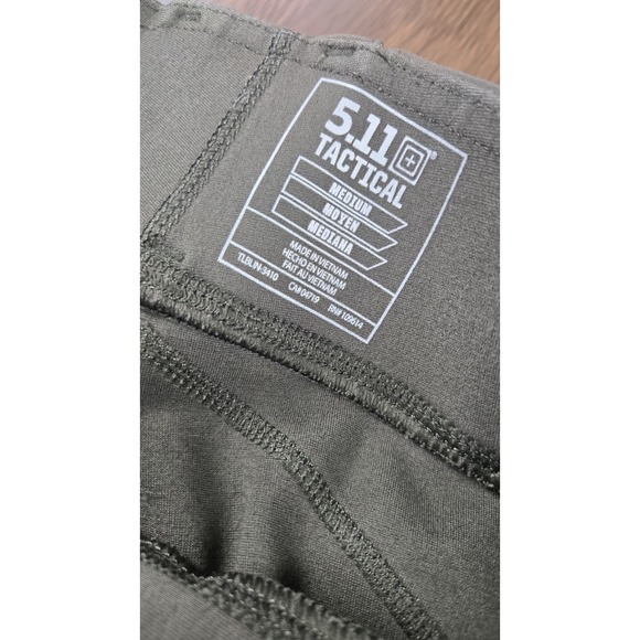 5.11 Tactical Cropped Leggings Raven Range Green Women's Medium Belt‎ Loops - Picture 4 of 9
